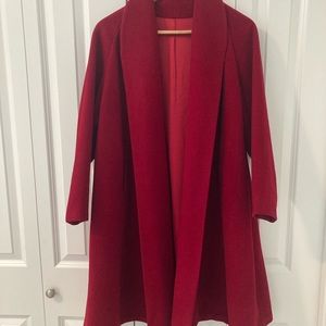 Vintage classic pea coat in red
